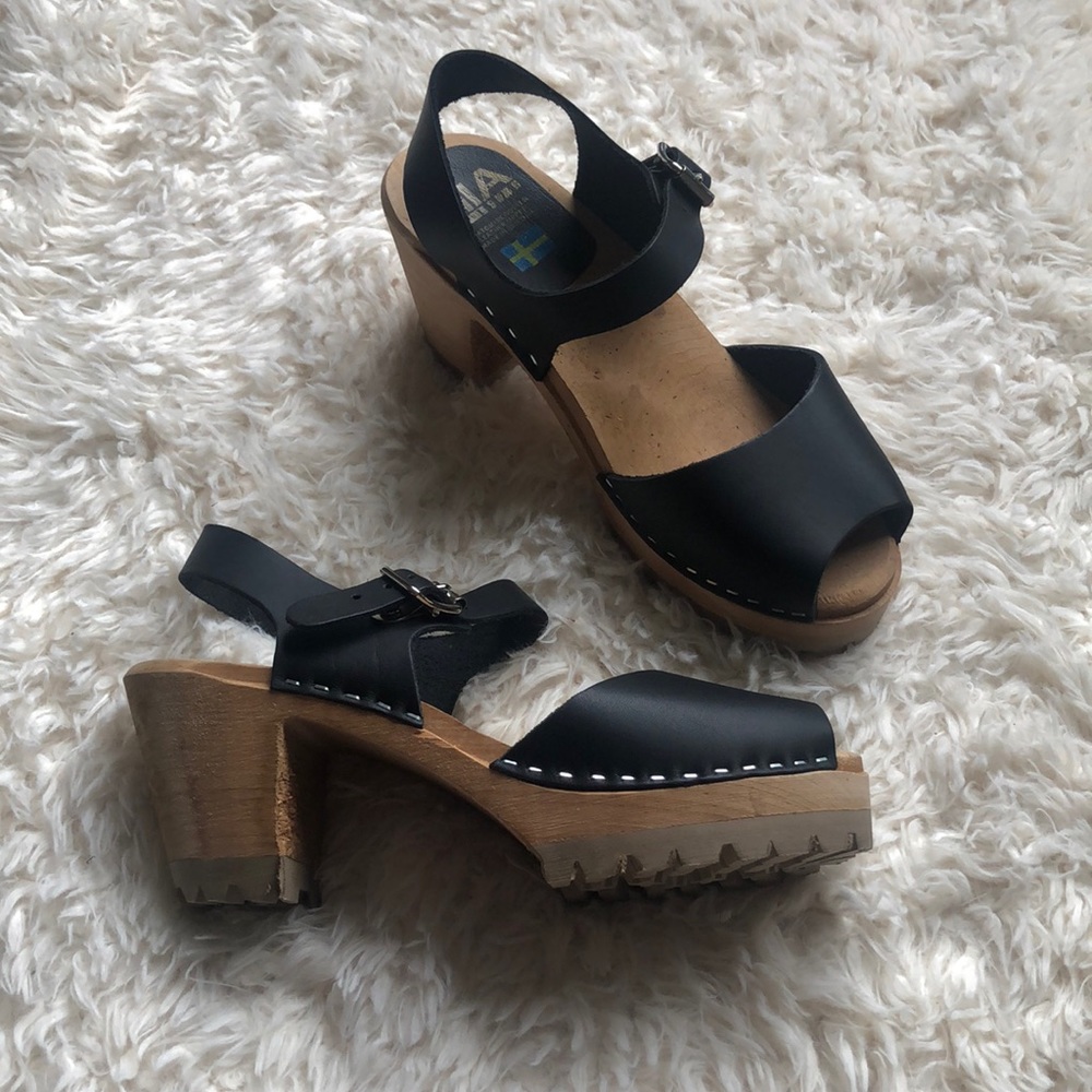 MIA Greta Sweedish clog peep toe sandals